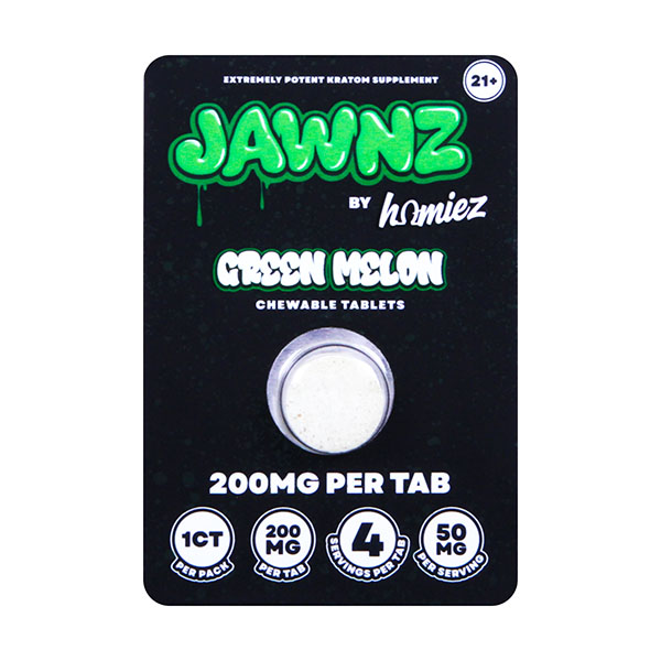 Jawns-Kratom-Tablets-(1ct)-200mg-Green-Melon