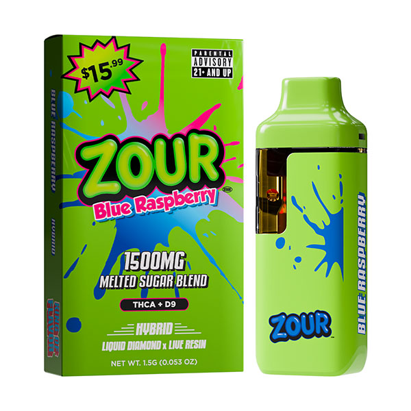 Zour-Melted-Sugar-Blend-THCA-Device-1.5g-Blue-Raspberry