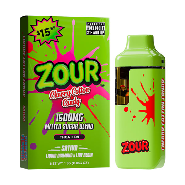 Zour-Melted-Sugar-Blend-THCA-Device-1.5g-Cherry-Cotton-Candy