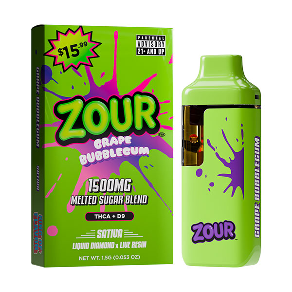 Zour-Melted-Sugar-Blend-THCA-Device-1.5g-Grape-Bubblegum