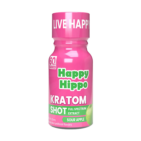 Happy-Hippo-Kratom-Extract-Shot-60mg-Sour-Apple