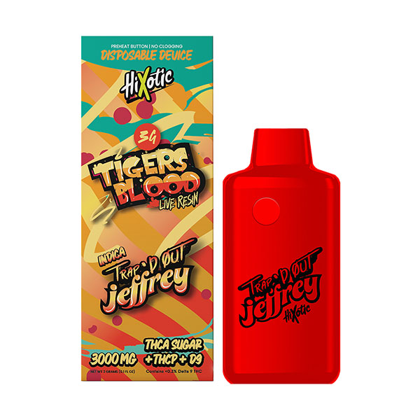 HiXotic Trap'd Out Jeffrey THCA Disposables | 3g - Image 7