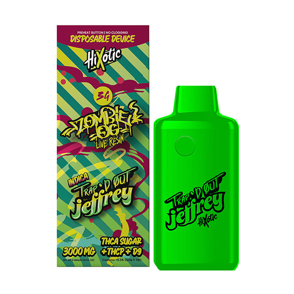 HiXotic Trap'd Out Jeffrey THCA Disposables | 3g - Image 6
